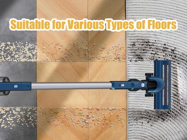 Image of Corded Stick Vacuum Cleaners For Home, 500W Powerful Suction With Washable Filter, LED Light & 16.7ft Power Cord, One-Touch Release Dust Cup, Converts To Handheld Vacuum For Pet Hair Hard Floor Carpet