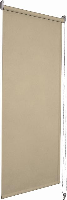 Funky Gadgets Blackout Roller Blinds Window Shades Easy Fit Thermal Roller Blind 3 Pass Black Out Fabric for Room Darkening Trimmable Child Safe Metal Tube Cappuccino (60cm Wide x 165cm Drop)
