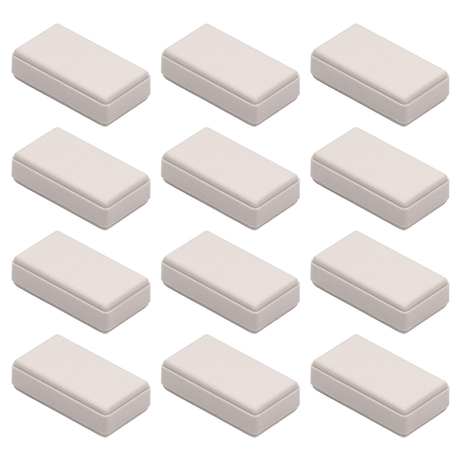Heyiarbeit ABS Plastic Dustproof Junction Box Junction Project Box Enclosure Circuit Board Small Box 1.89"x1.06"x0.55"(LxWxH) for Electronic Projects White 12pcs