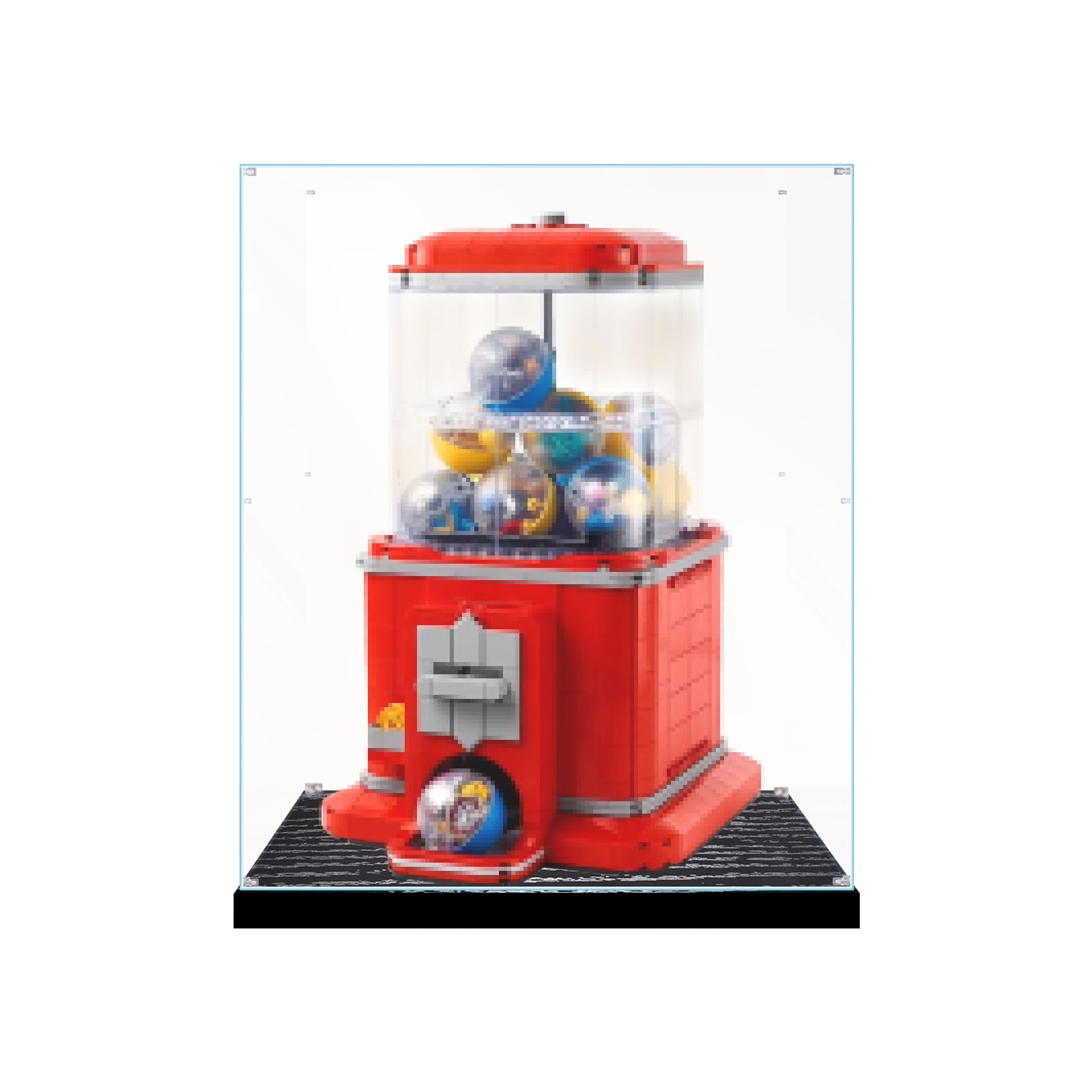 Acrylic Display Case Compatible with Lego 21358 Minifigure Vending Machine Model - Clear Dustproof Storage Box (Model Not Included) (Option A)