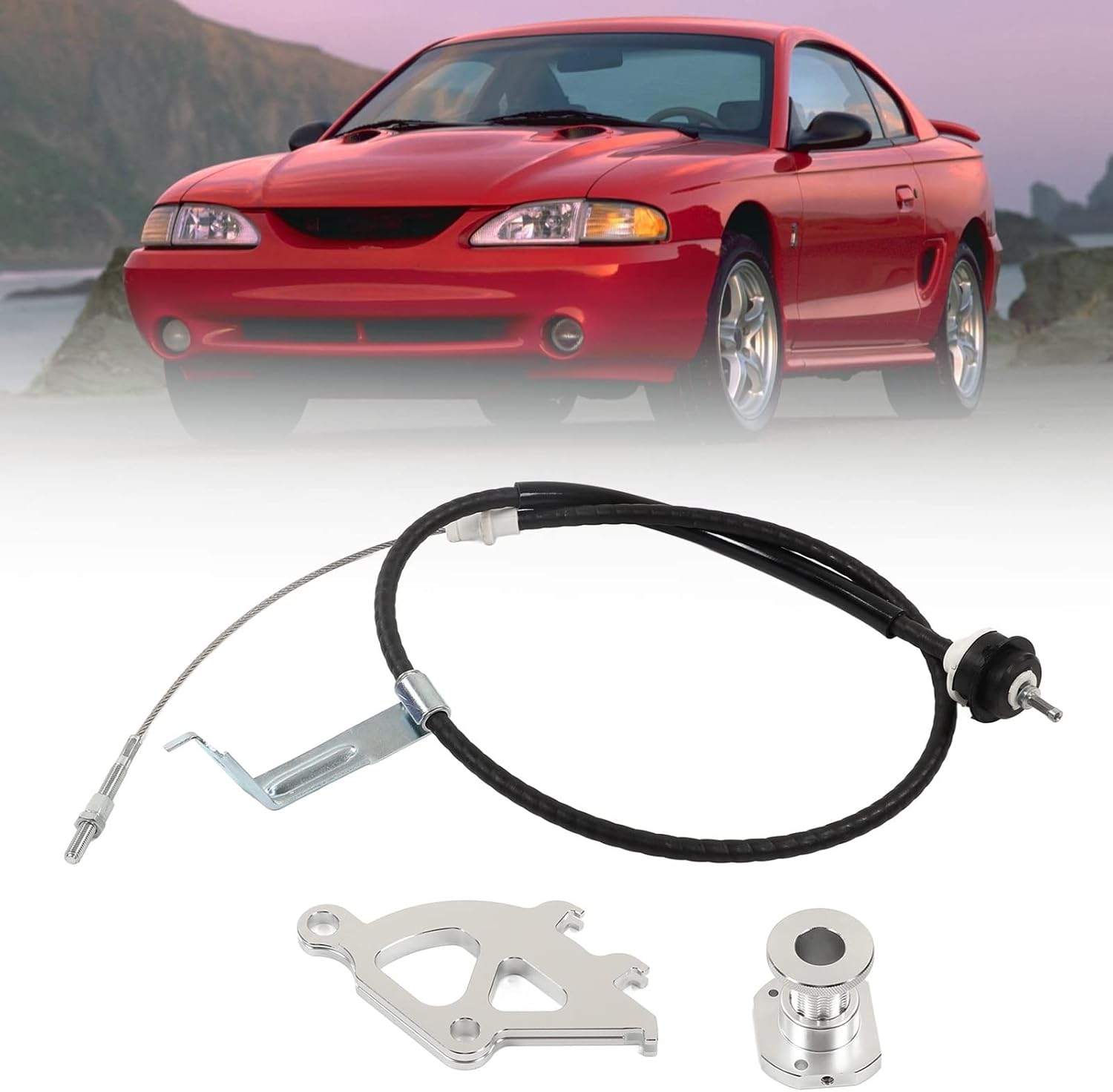 Clutch Cable, Clutch Cable AMP 83004 125, Adjustment Kit With Handle, 1996‑2004, Adjustable Without Crawling Under Car