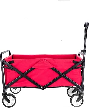 Garden Cart Foldable Trolley Wagon 4 Wheel Foldable Portable Garden Cart for Outdoor Camping Beach Park Shopping Festival Pets Q 1 Q 4