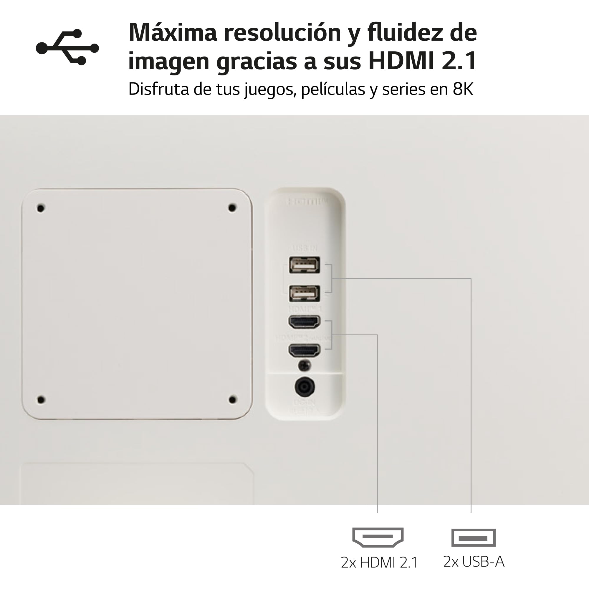 LG 32SR50F-W - Smart Monitor, 32", Pantalla IPS, 1920x1080, IPS, (16:9), webOS23, 250 nits, con Mando, Sin Cámara, Inclinación Ajustable, Blanco
