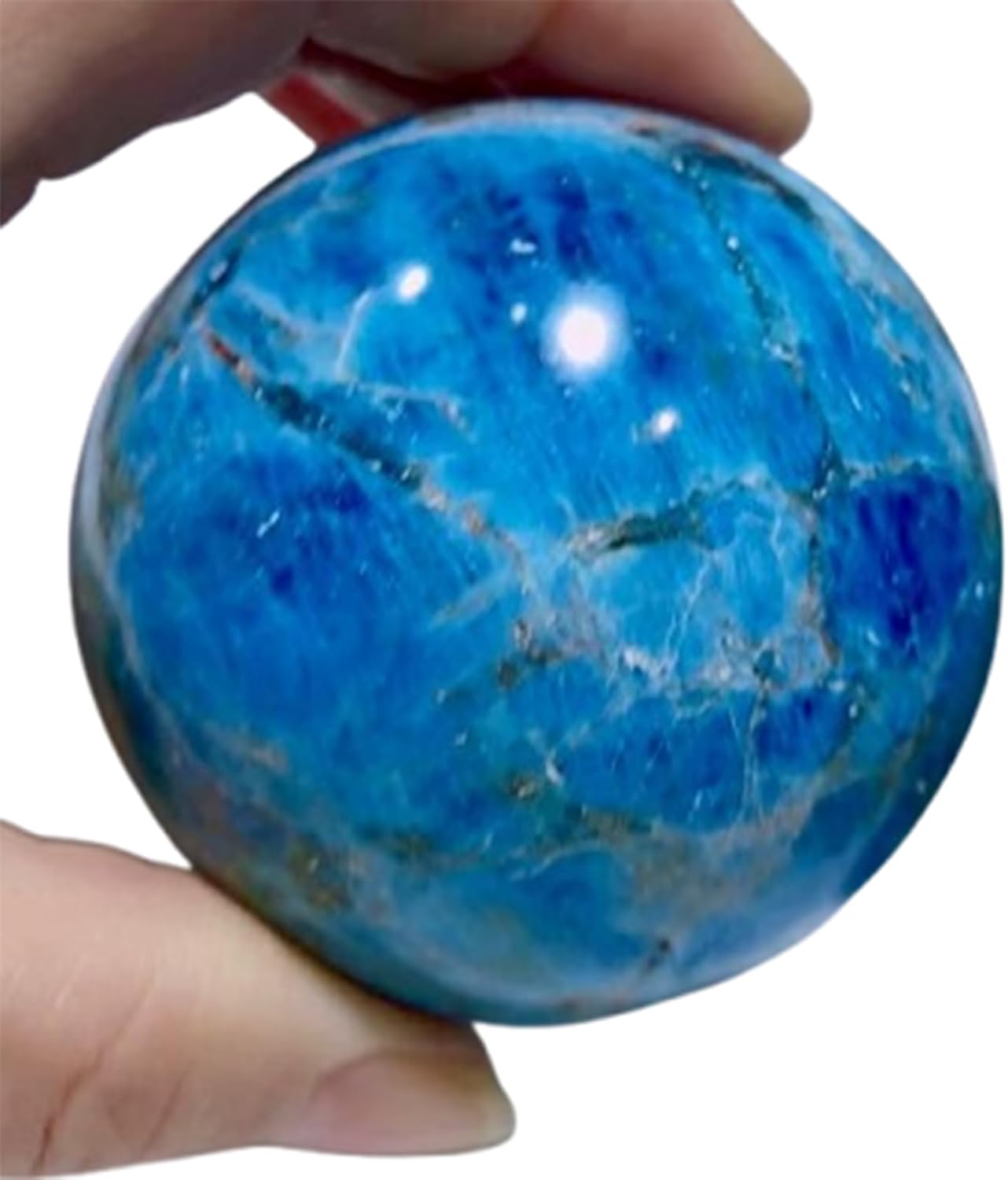 Apatite Quartz Ball Sphere Gemstone Ornament Crystal Stone Sculpture for Divination Wiccan Witchcraft Feng Shui Decor,30~40mm