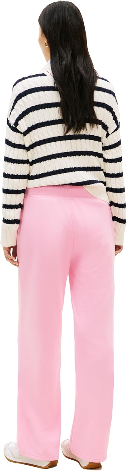 Tommy Hilfiger Women's Wide Leg Sweatpants Track Pants with Adjustable Drawstring Waist and Stretch