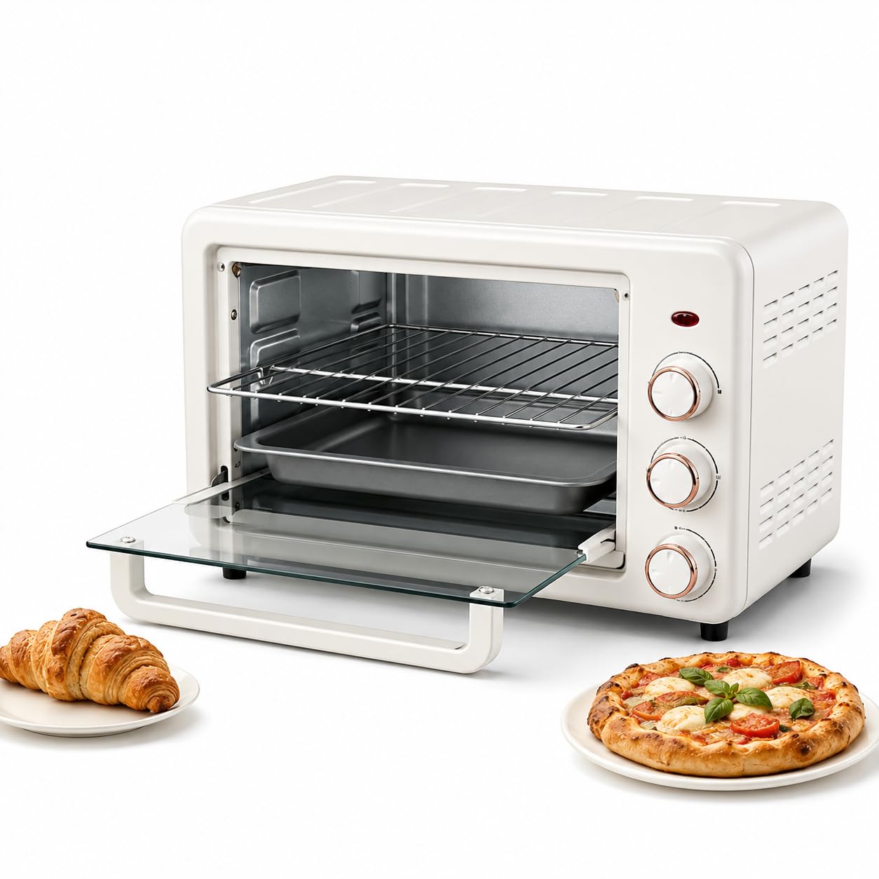 Forno Elettrico da Bancada, 22L, 100–250°C, 1500W, Cottura a Tre Livelli