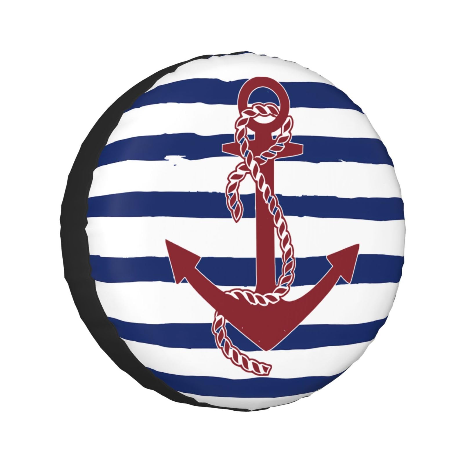 Nautical Anchor Blue Spare Tire Cover Wheel Protectors Tyre Covers Weatherproof Wheel Covers Universal Fit for Trailer Rv SUV Truck Camper Travel Trailers 16"
