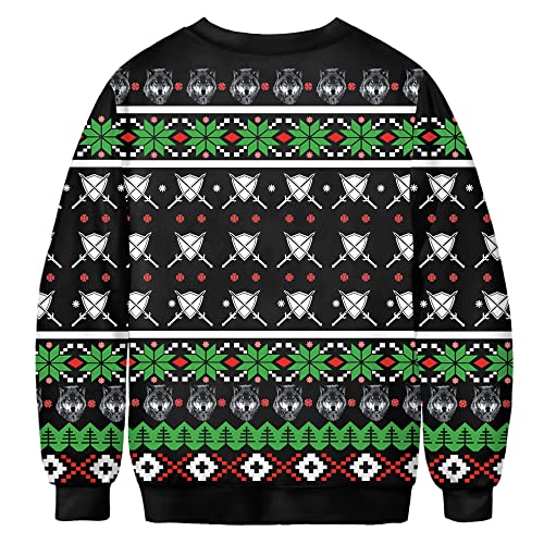 Unisex 3D Printed Christmas Sweatshirts Crew Neck Long Sleeve Loose Top Xmas Pullover - Image 3