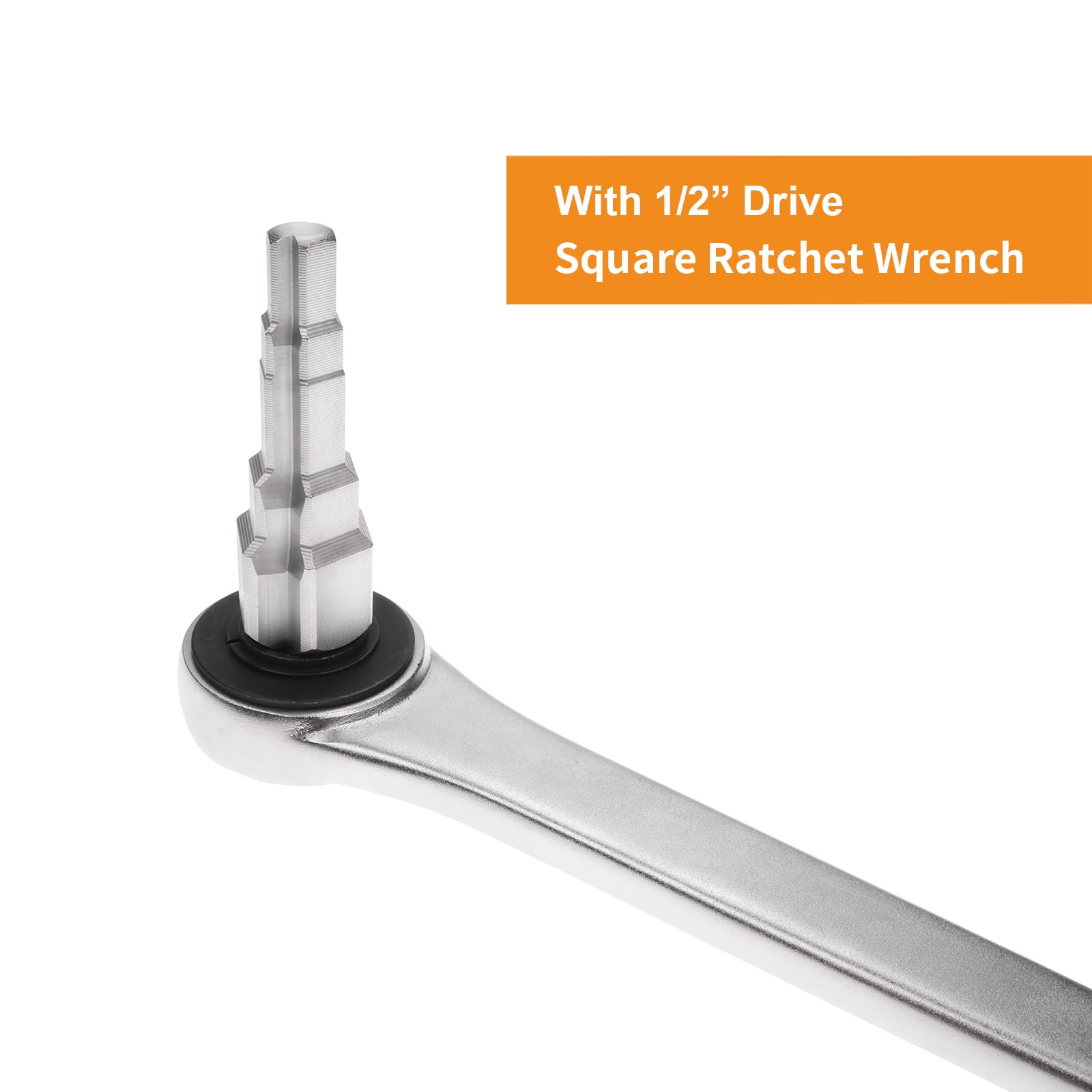 MACHOMAN 5-stufiger Heizkörper-Steckschlüssel – 1/2 Zoll Vierkant & 22 Mm Schraubenschlüssel, Chrom-Vanadium
