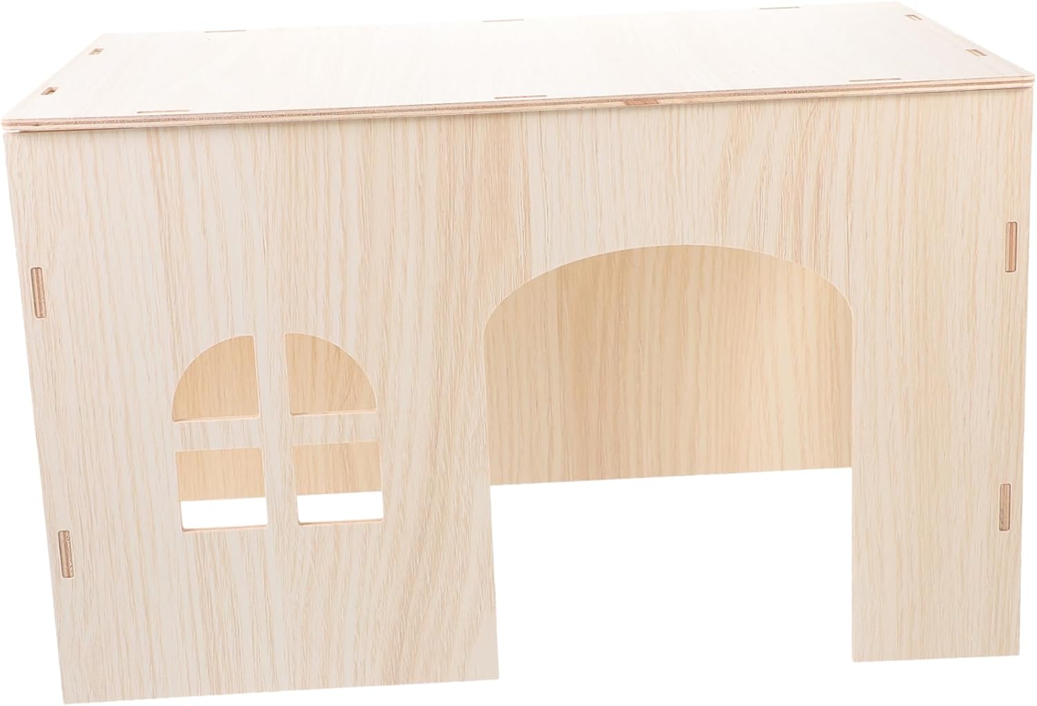 BESTonZON Guinea Pig Hideout House Extra Large Wooden Hut for Hamsters and Small Animals Durable Pet Habitat for Play Rest and Climbing Multi Functional Design for