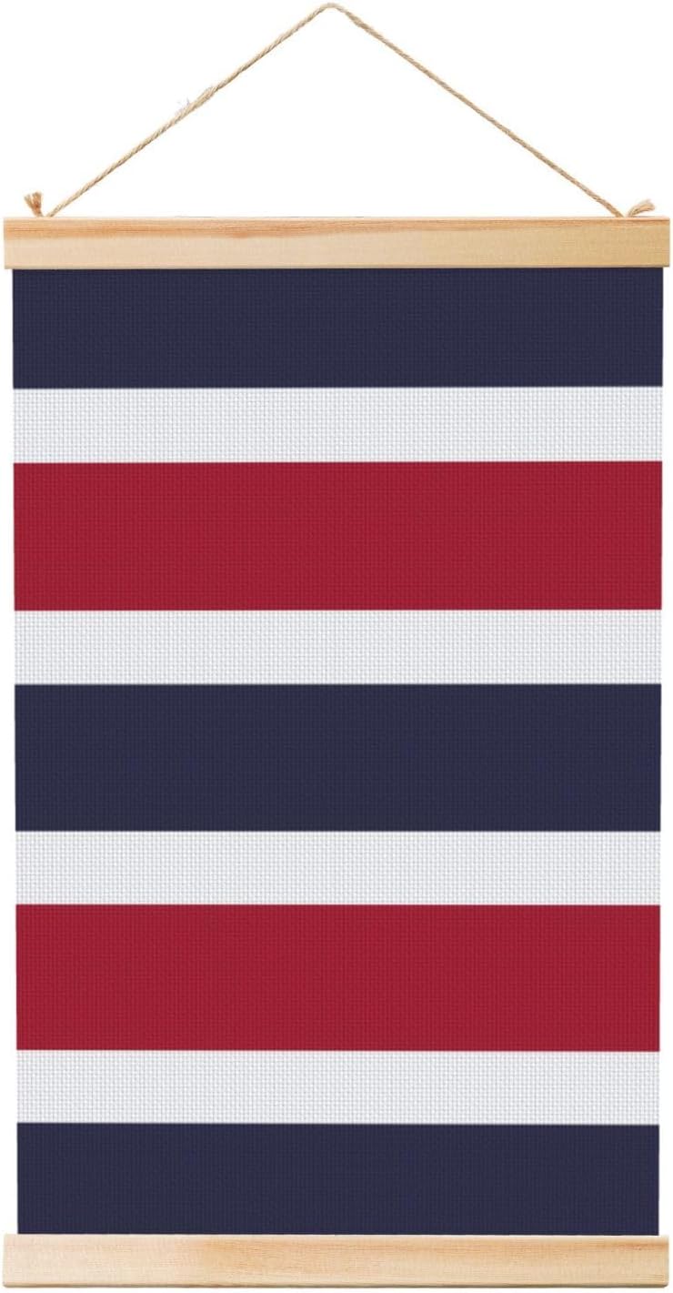 Thailand Flag Print Poster Hanger,Hanging Poster, Poster Frame,Wood Poster Hanger, For Wall Hanging