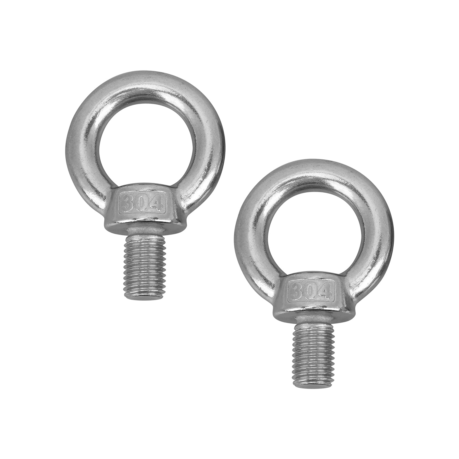 2 unids golfos de acero inoxidable M16 M20 macho anillo de elevación perno de ojo maquinaria pesada hombro anillo de elevación pernos de ojo (M20)