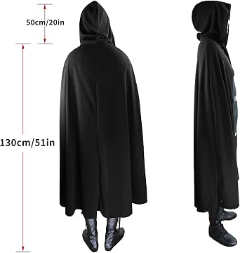 Renaissance Hooded Cape Medieval Costumes with Hood Cloak Halloween Costume