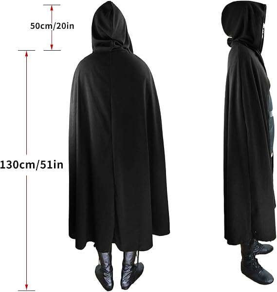 Renaissance Hooded Cape Medieval Costumes with Hood Cloak Halloween Costume