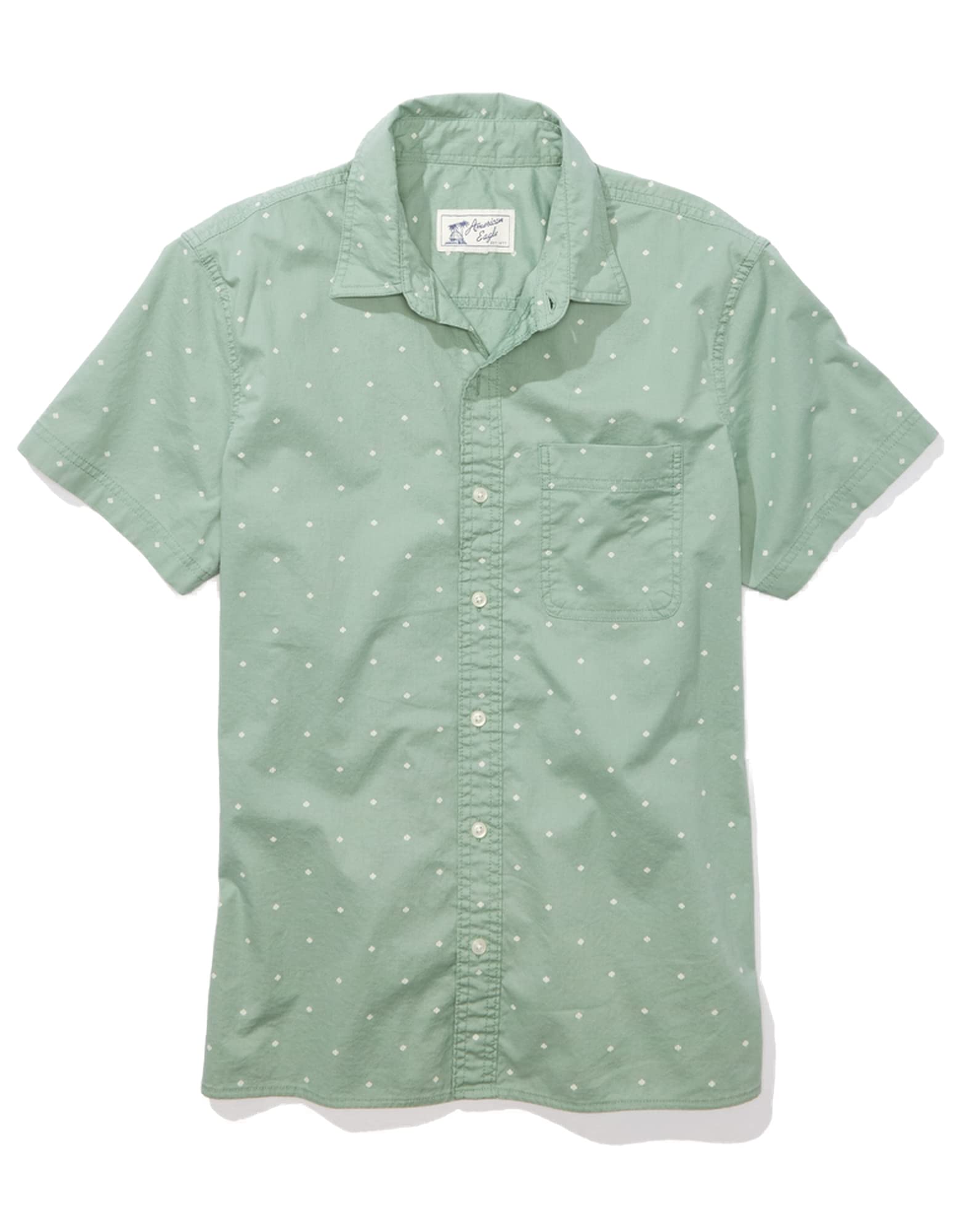 American EagleMen Micro Dot Button-Up Resort Shirt