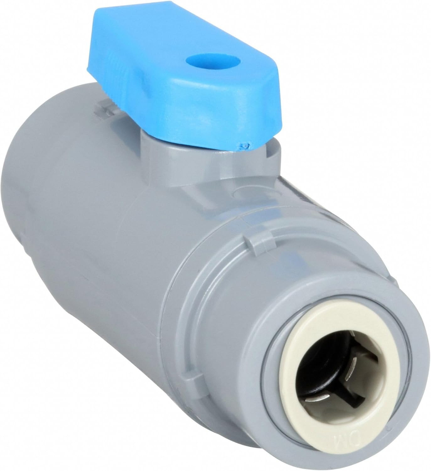 Manual Two-Way Ball Valve: 3/8 in, PVC, Straight, Push x Push, Full Port Port, 6381890, 3CGJ8