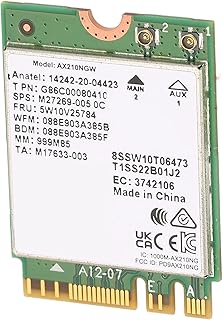 Placa de rede AX210NGW NGFF, módulo sem fio M2 WIFI 6E com 2.4G 5G 6G tripla frequência, Bluetooth 5.2, Plug and Play para Win 10 Linux (acima de 5.1), para Chrome OS