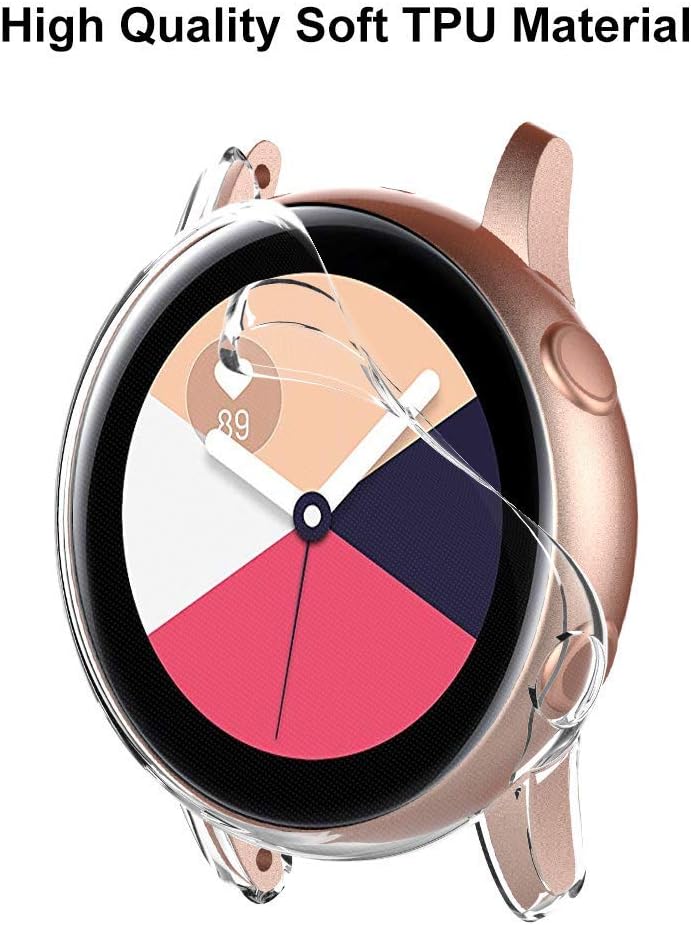(6-Pack) KPYJA for Samsung Galaxy Watch 4 Screen Protector 44MM, All-Around TPU Anti-Scratch Flexible Case Soft Protective Bumper Cover for Galaxy Watch 4 Smartwatch (42mm)