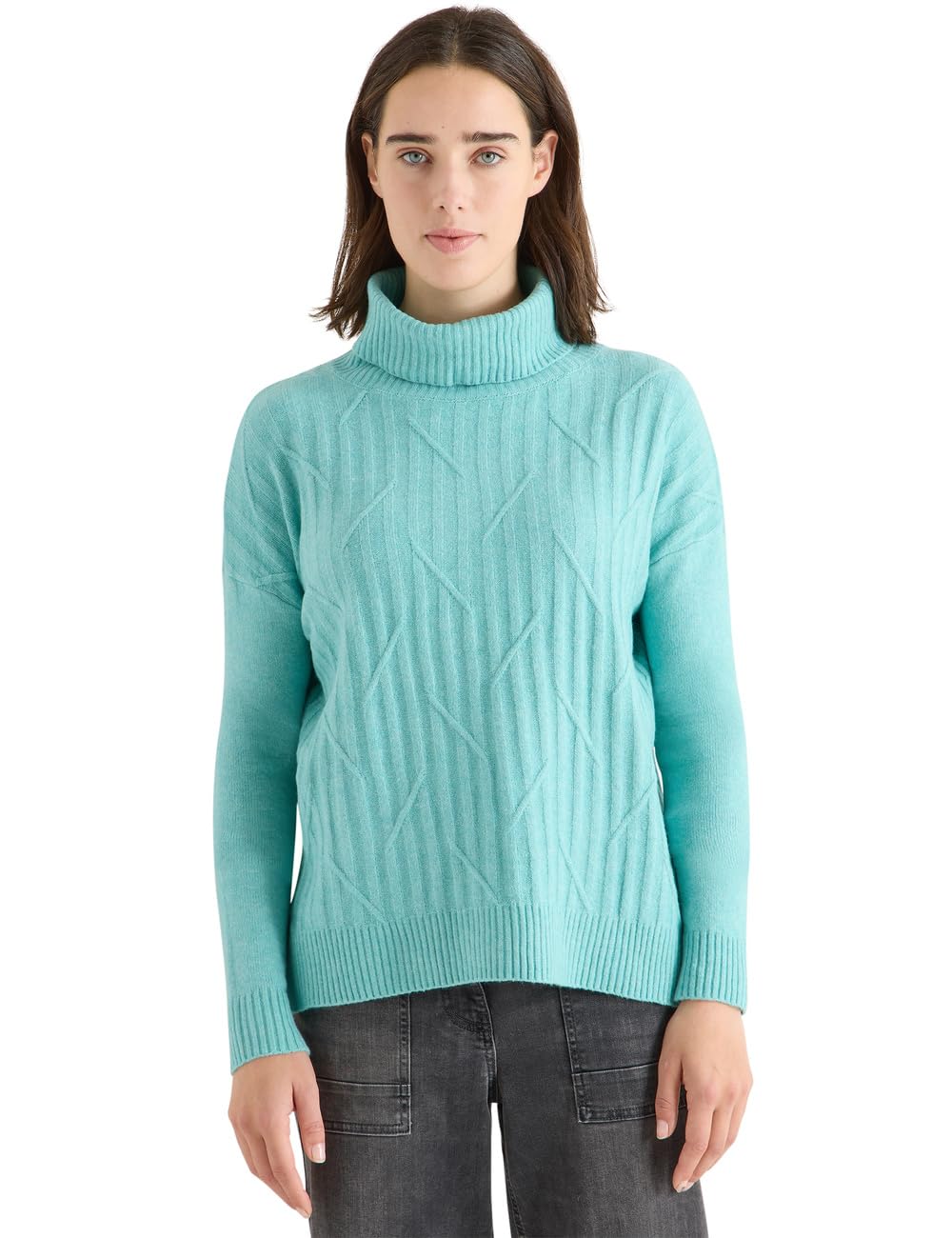 Cecil Damen 3015697 Struktur Rollkragenpullover (1er Pack)