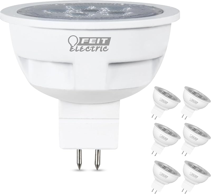 Bombilla LED MR16, equivalente a 50 W, base GU5.3 de dos pines, no regulable, 550 lúmenes, luz blanca cálida de 3000 K, bombillas de riel para paisajismo, vida útil de 22 años, BPLVEXN/830CA/6, paquete de 6