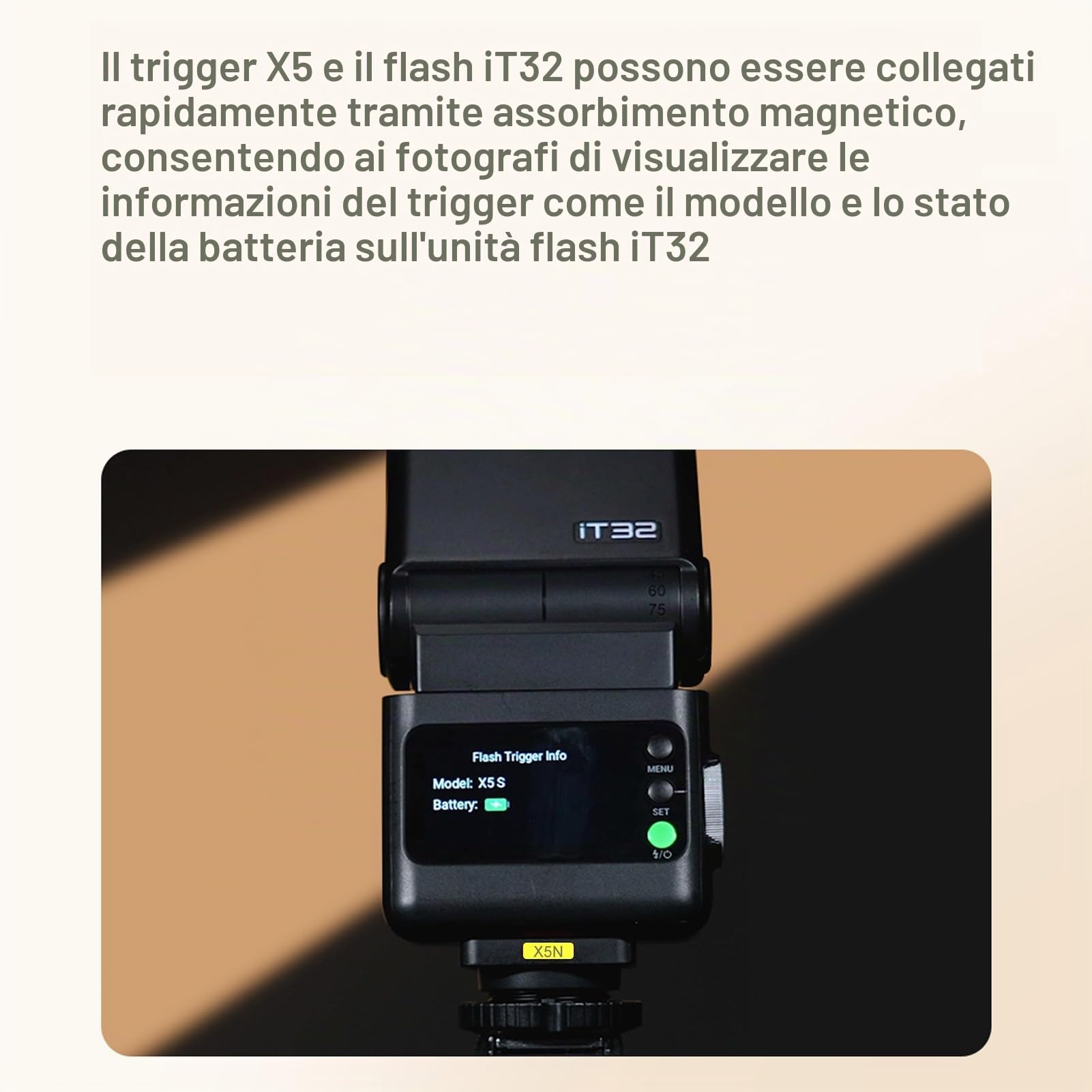 GODOX iT32 TTL fotocamera flash X5N Flash wireless 1/8000s HSS GN18 fotocamera Speedlite 1.5 s tempo di ricarica luce LED integrata con diffusore morbido e filtro magnetico per fotocamere Nikon