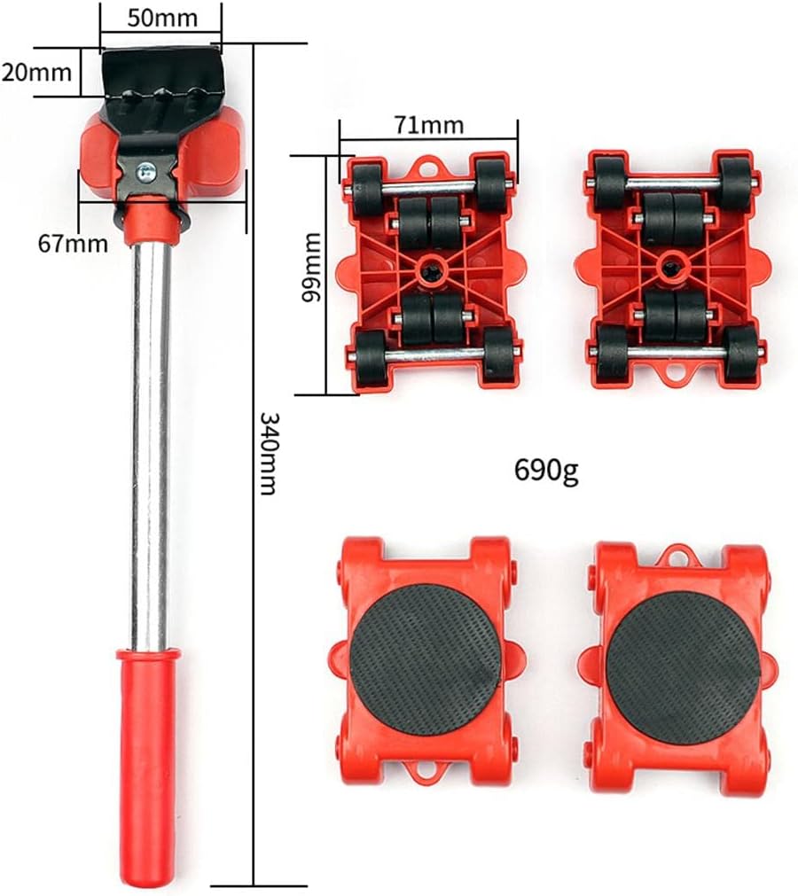 Furniture Lifter Heavy Roller Move Tool Set Moving Wheel Mover Sliders Kit 5PcsHome & Garden|Tools|Other Home Improvement Tools