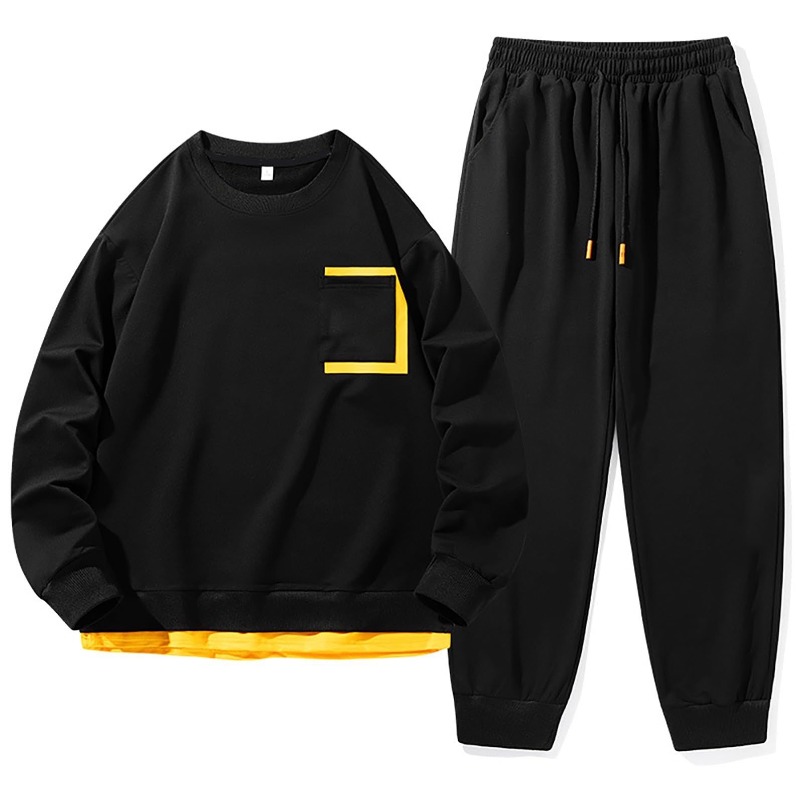 Tuta Uomo Completa Offerte Cotone Palestra Sport Tute da Ginnastica Felpa con Cappuccio e Pantalone Due Pezzi Suit Tracksuit Felpata,Tuta Da Casa Uomo,Regalo Natale Halloween Capodanno