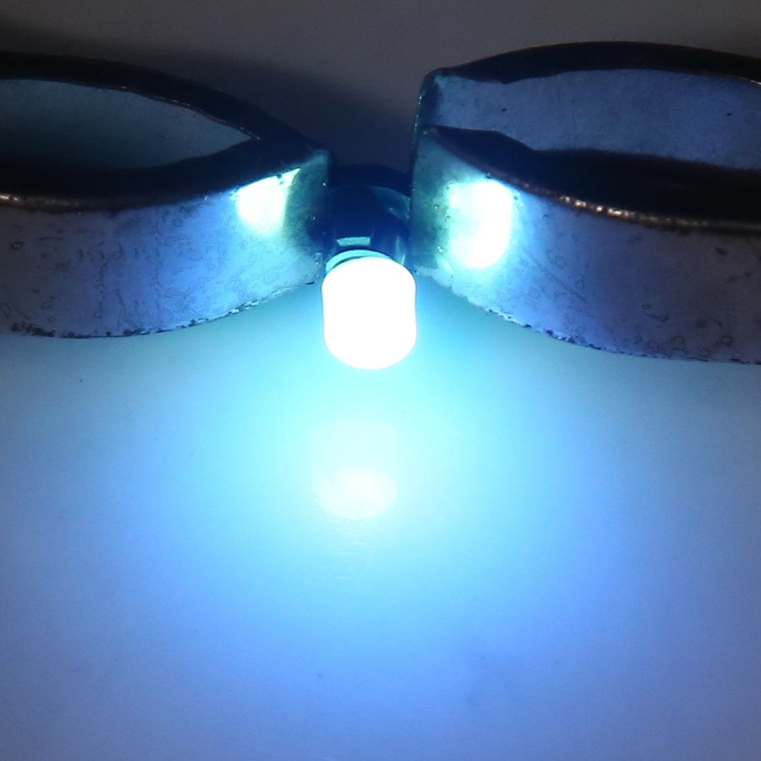 sourcing map 15pzas 12V T3 Bombilla LED Azul Frío Luces para Panel Tablero Salpicadero del Vehículo Coche