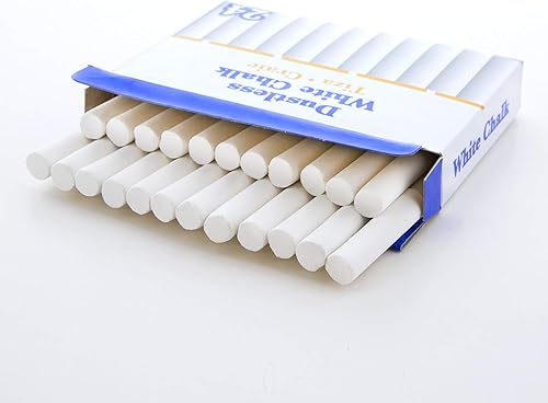 Miniatura 7 de BAZIC - Tiza de varios colores, sin polvo (caja de 24 unidades), Blanco Paquete de 1