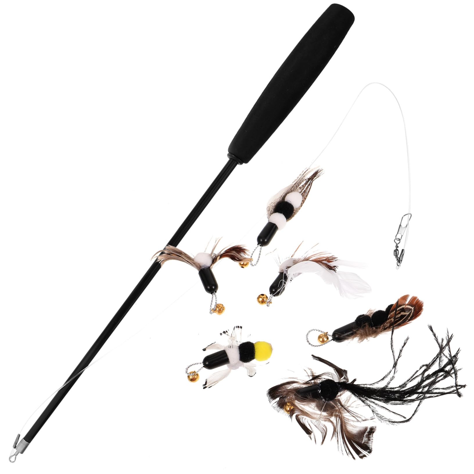 VANZACK 5 Ensembles Jouet pour Chat Interactive Cat Toy pièce jointe de Remplacement de de Chat Jouet de Chat drôle Chat Jouet Chat Teaser Jouets pour Chatons la Plume