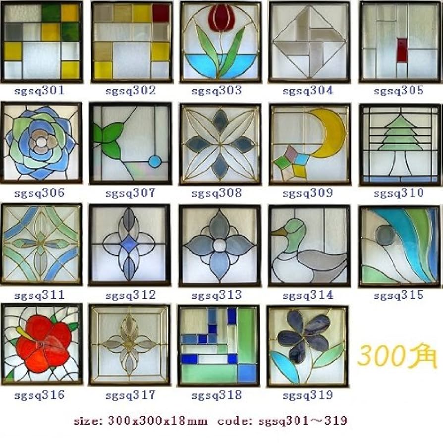 Amazon | ステンドガラス窓ドア壁材料三層デザインパネル