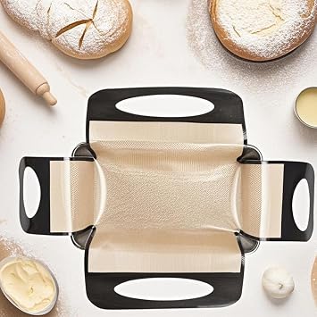 Reusable Silicone Bread Loaf Pan Liner, 2 Pack Non-Stick Silicone Bread Sling with Handles, Fits 9x5” or 1.5lb Loaf Pans, Food-Grade & Heat Resistant Bread Pan Liners