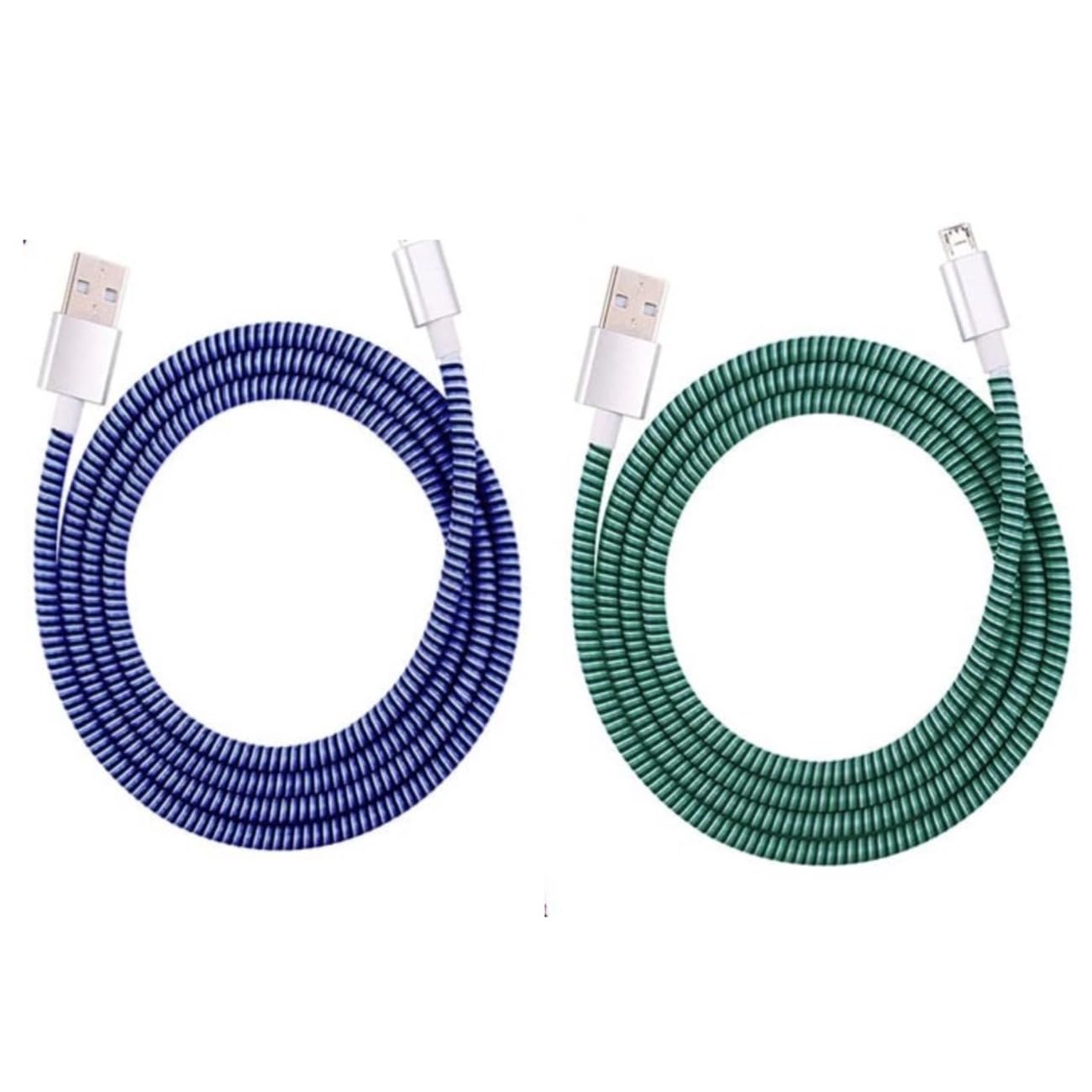Inefable (Set of 2) Multicoloured Protection Spiral Cable & Wire Protectors Spring Wire for All Wired Accessories for USB Charger, Data Cable, Earphone, Elastic Cord Saver (B0B2LGY59M) Amazon Price History, Amazon Price Tracker