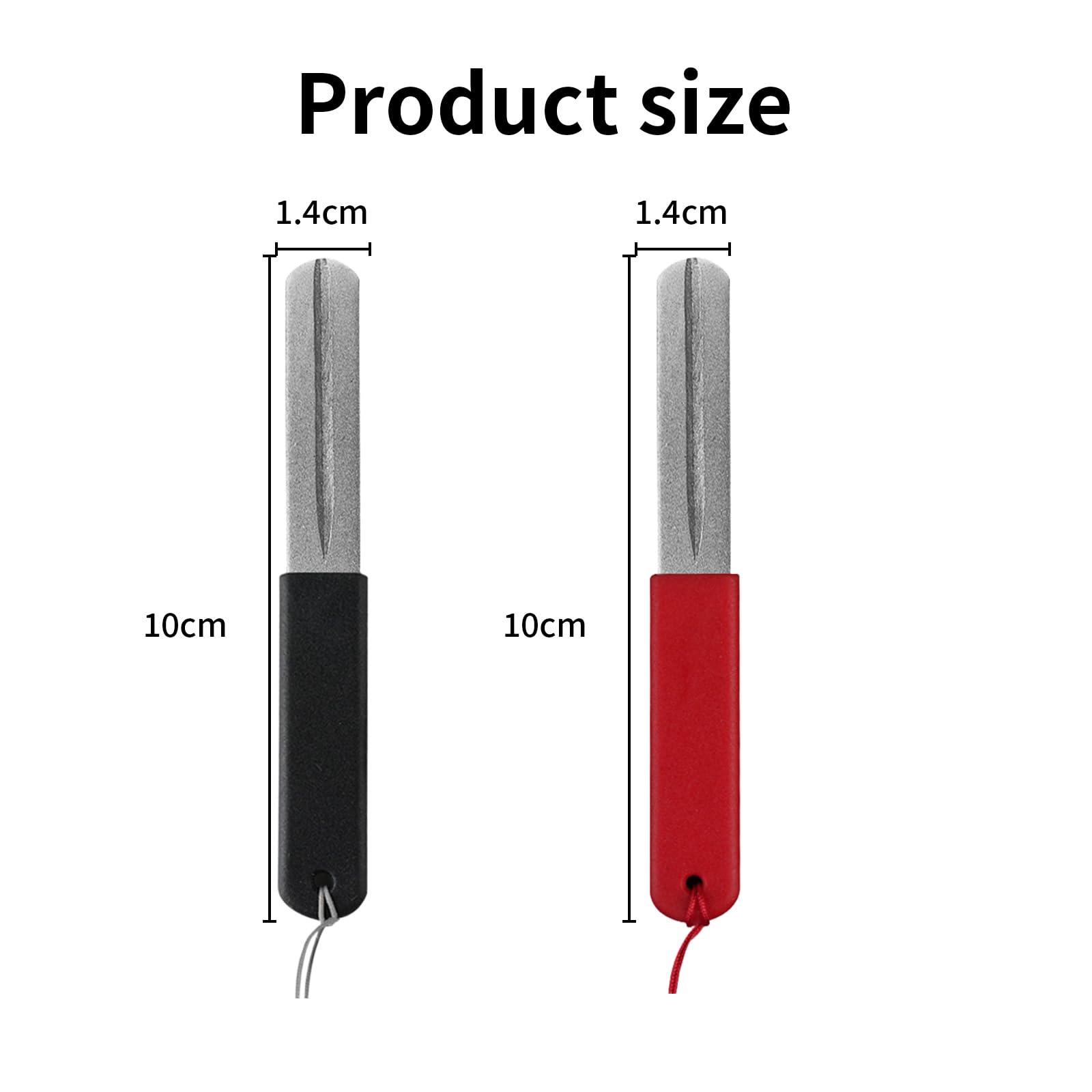 2 Stück Doppelseitiger Sharpener Fischhakenschärfer, Hochwertige Materialien Haken Schleifgerät Schnelle und Effiziente Anwendung Angelzubehör, 2 Farben