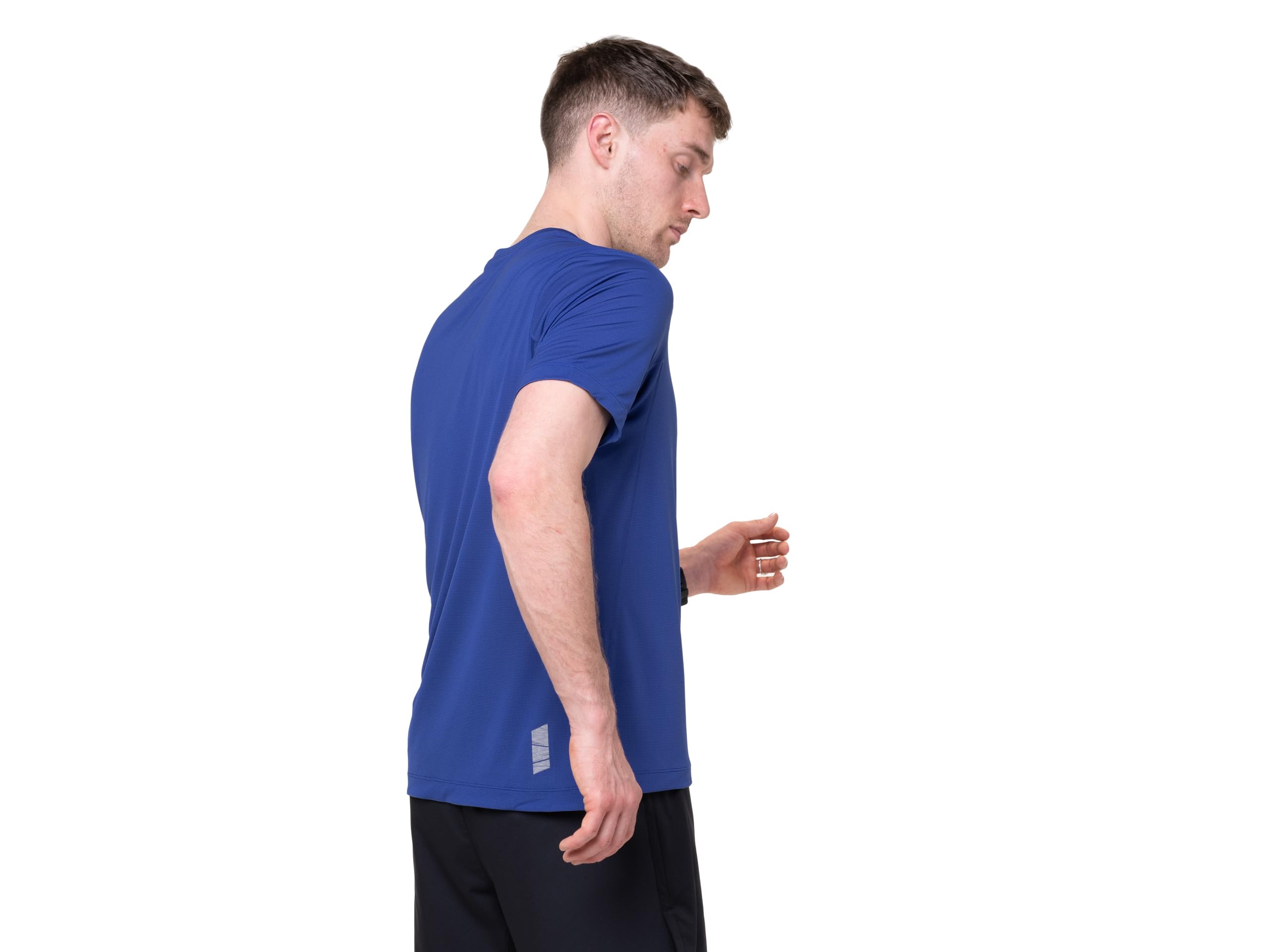 Ronhill Running Tech S/S tee para Hombre, Cobalto Oscuro/Verde flúor, Talla M