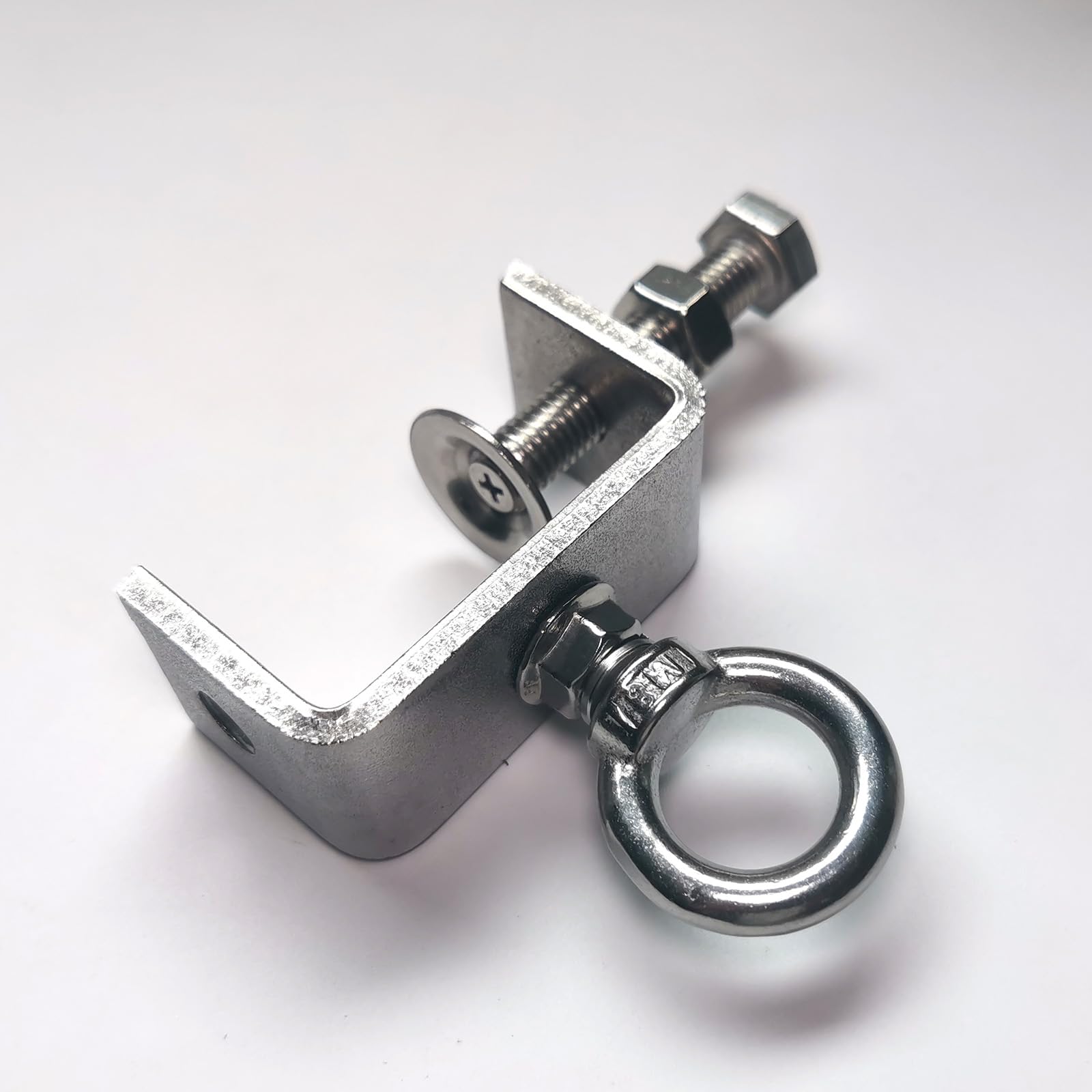 Lot de 6 serre-joints en C en acier inoxydable - Petite pince en C - Plage de serrage réglable de 20 à 50 mm - Ouvertures de mâchoire en C de 55 mm avec vis à anneau M8 M10 pour le travail du