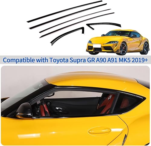 Miniatura 7 de Ajuste para moldura de ventana de Toyota Supra GR A90 A91 MK5 2019-2024, tira de sellado de ventana, cinturón de sellado de ventana antiarañazos