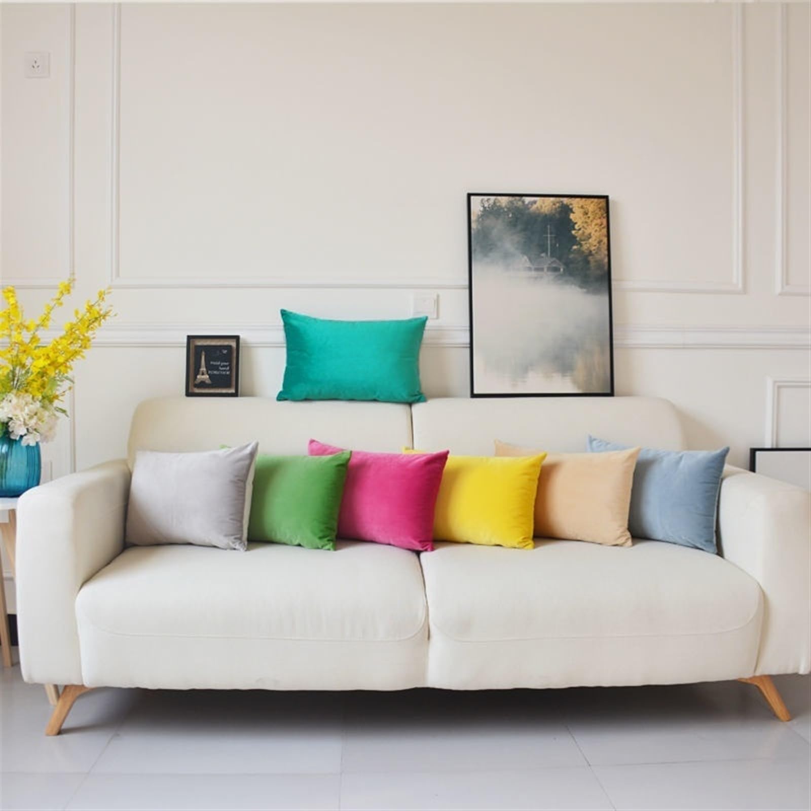 Kussensloop 50x70, Set van 2 Kussenslopen 40x60 Kussenhoes 30x50, kussenhoezen 40x40,Throw pillow Covers 45x45 Cushion Covers for Sofa voor Woonkamer Bank Slaapkamer (Color : #10, Size : 45x45 cm Pac