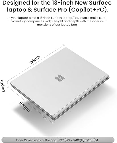 Vista 63 de tomtoc Funda protectora para laptop de 360° para New Surface Pro de 12 pulgadas, Copilot+PC 2025, Surface Pro de 12.3-13 pulgadas 11/10/9/8/X/ Gris