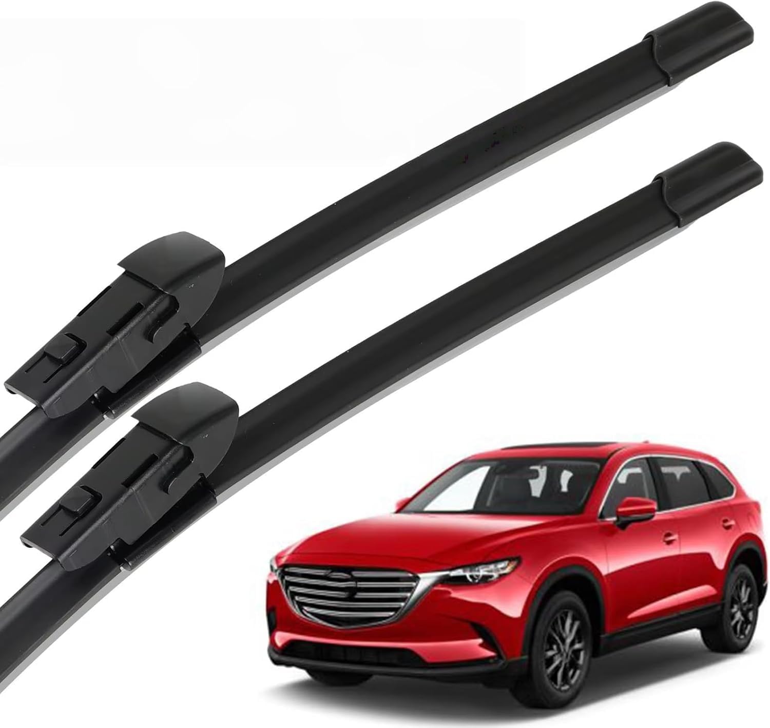 nwsplmy Front Windscreen Wiper for Mazda CX-9 CX9 MK2 2016-2023 24"+18", Silent All-Season Replacement Blades Streak-Free Easy Install