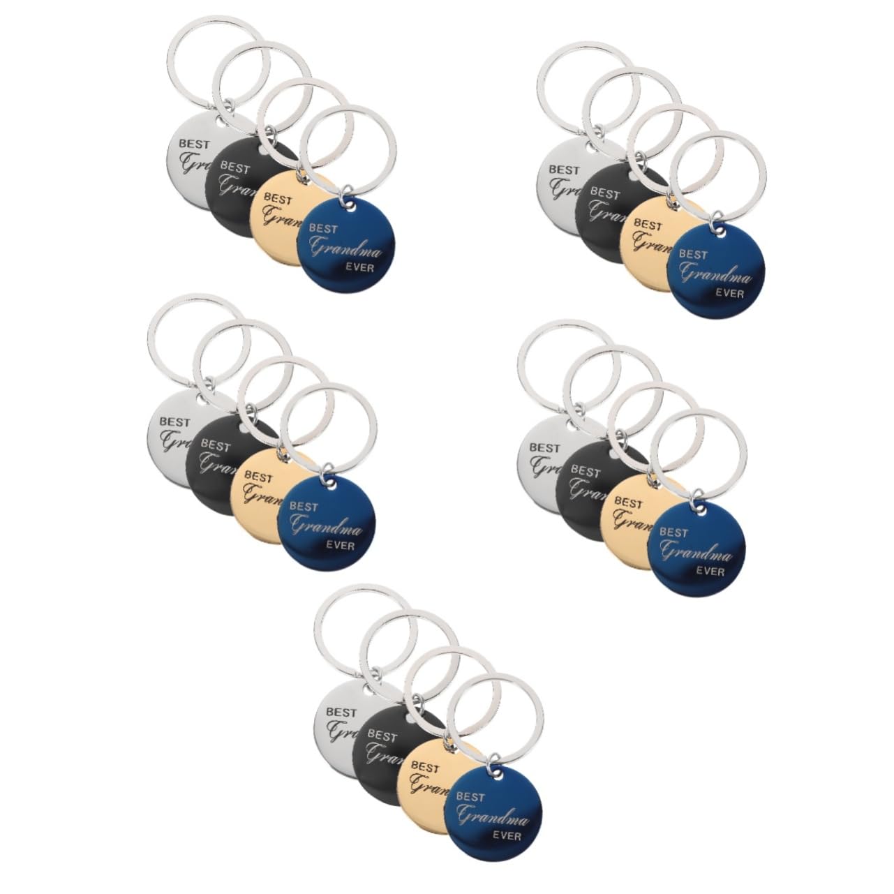 Sosoport 20pièces Étiquettes Identification Rondes Acier Inoxydable pour Animaux De Compagnie Médaille pour Chat Et Chiot Personnalisable avec Gravure
