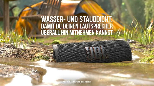 JBL Flip 6 Bluetooth Box - Grau – Wasserdichter, tragbarer