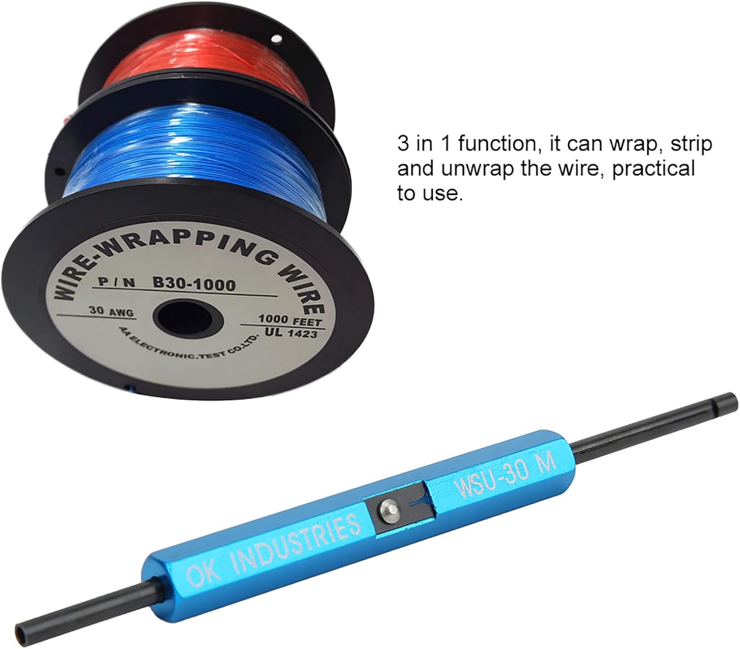 Metal Wire Wrap Tool, Multifunction Wire Wrapping Tool, Portable Wire Wrapping Kit for Repairing Service (WSU-30M)