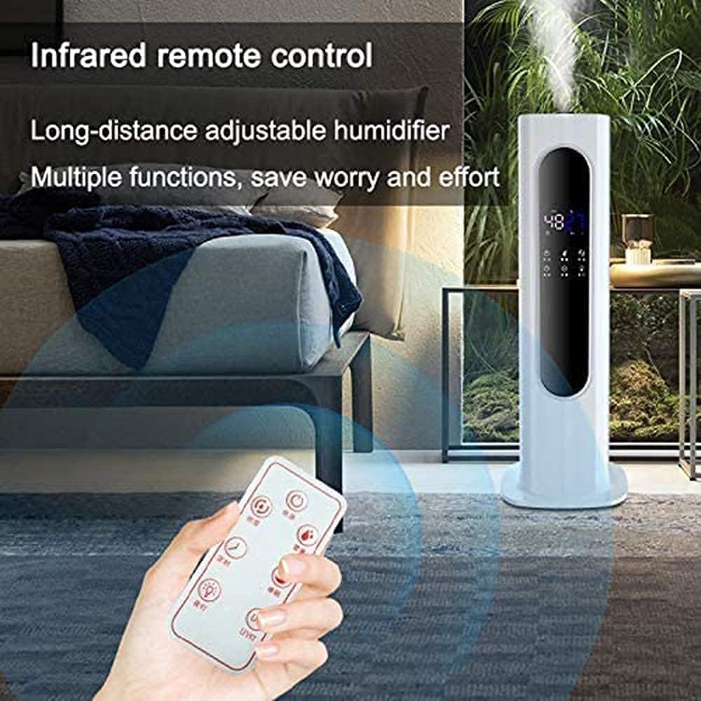 Humidificador para habitaciones grandes, humidificador para dormitorio, humidificador industrial, comercial, de gran capacidad, de pie, con luz nocturna para bebés, silencioso, apagado automático.