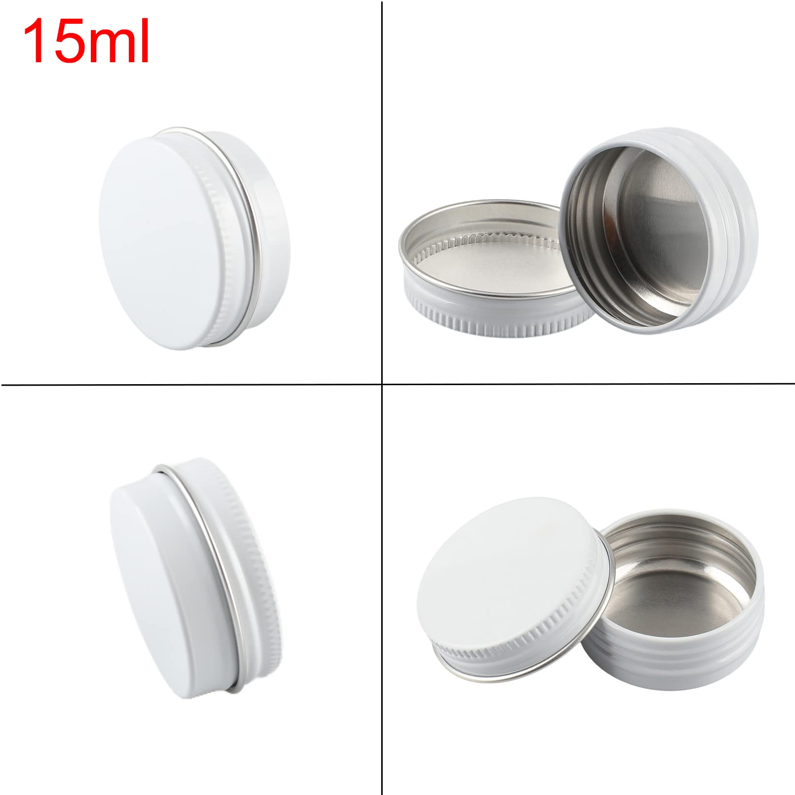 50 Barattolini Metallici 15ml Rosa Opaco - Contenitori Alluminio Per Cosmetici E Candele - Foto 3