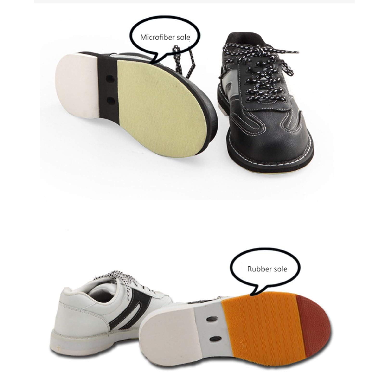Scarpe da Bowling Uomo,Scarpe da bowling Donna,Scarpe da Bowling Professionali,Atletica in Morbida Pelle Traspirante ,Leggera comode Non Slip,Scarpe sportive moderne,Per uso interno ed esterno