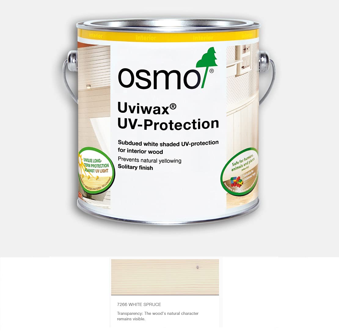 Osmo Uviwax 2.5L - Spruce White Transparent - 7266