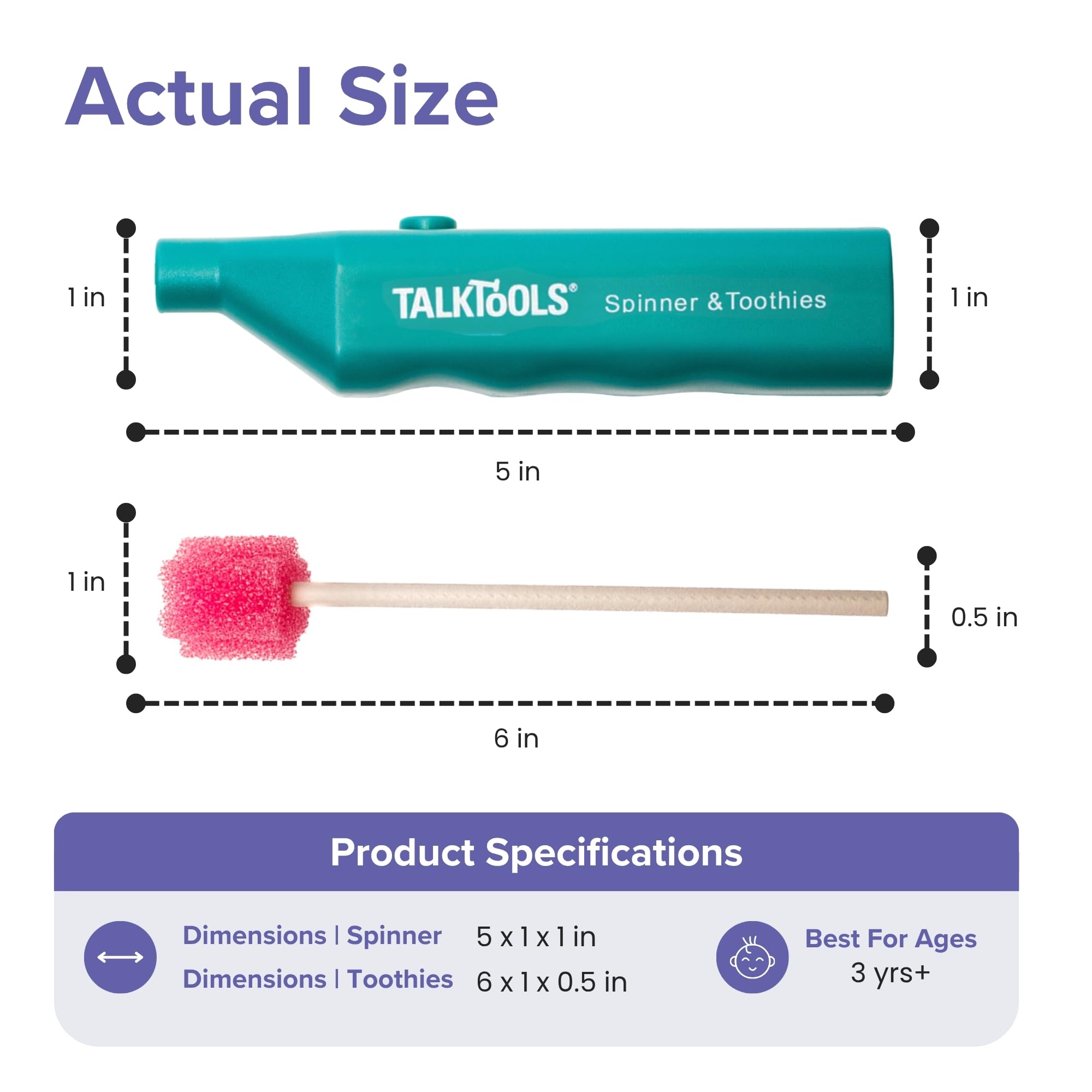 TalkTools Spinner and Toothies Tool | Multi Purpose Oral Sensory Diagnostic and Therapy Kit | Improve Hypersensitivity and Oral Motor Skills | Safe and Effective - 20 Toothies - Instruction Booklet — Amazon image 4
