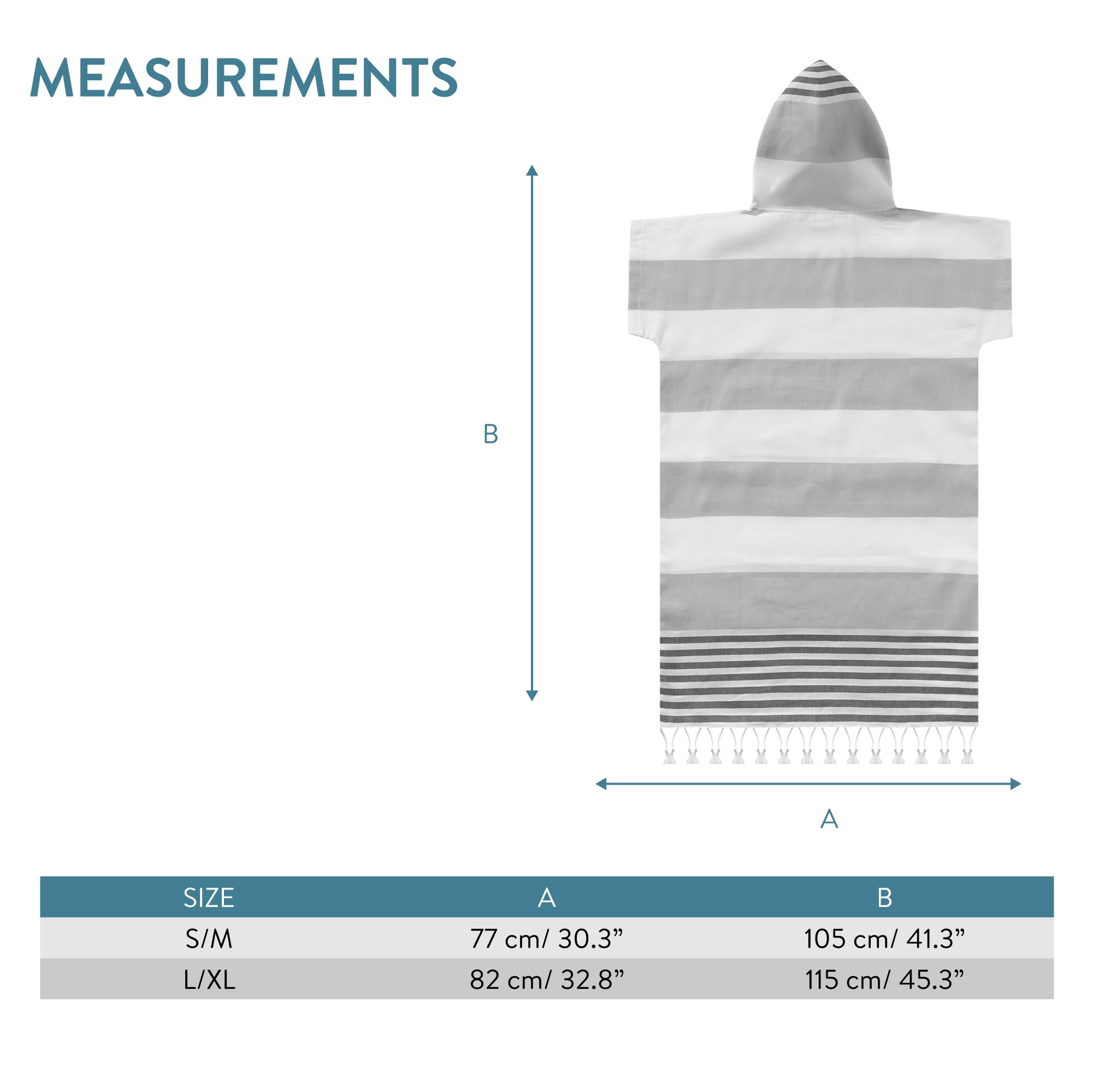 JEMIDI Peignoir de Bain Homme Femme - Poncho Sortie de Bain Taille S-XL en 100% Coton avec Poche Avant et Capuche pour Surf Piscine Plage Sport - Serviette Adulte