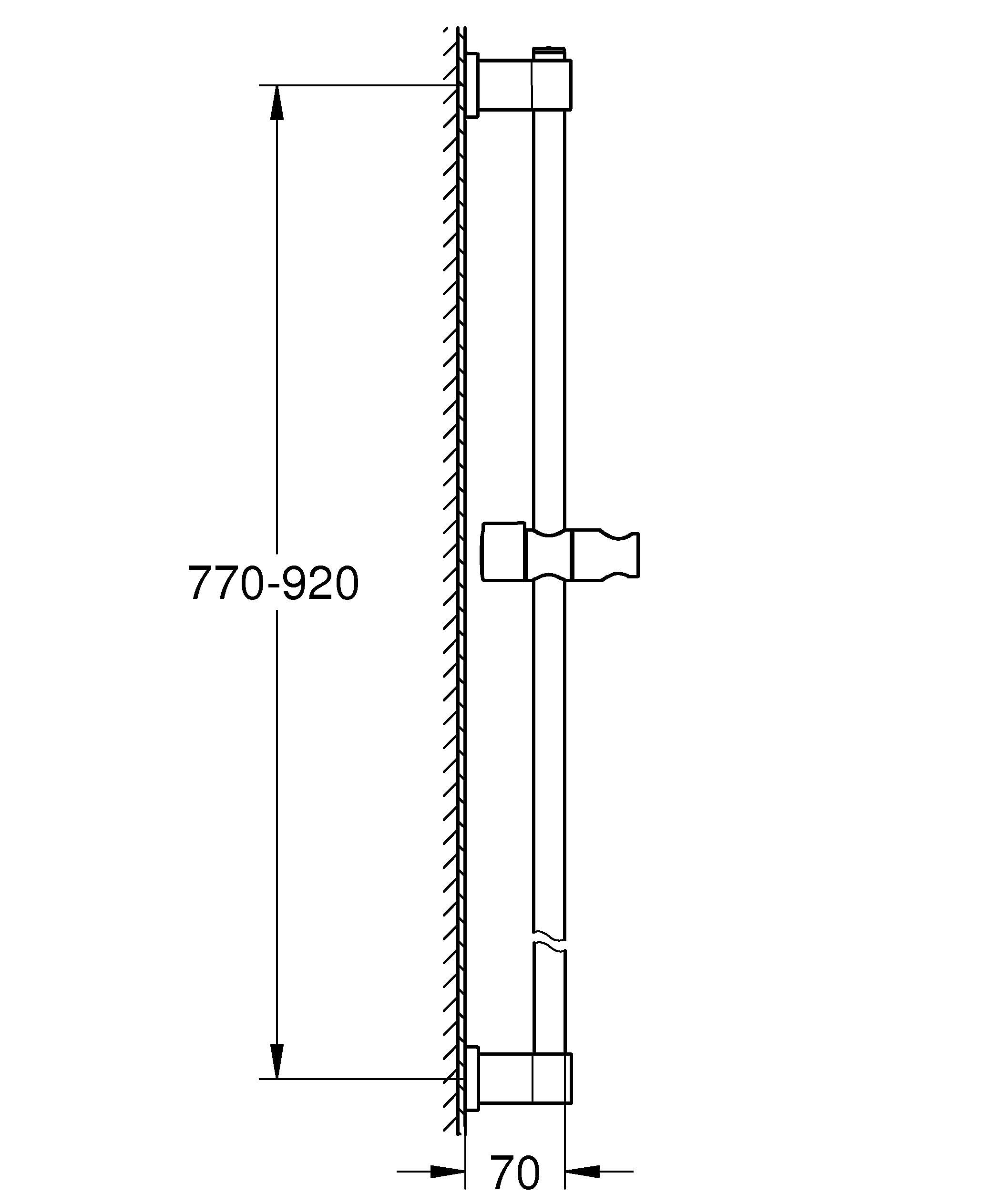 Hansgrohe Raindance unica s glijstuk Chroom